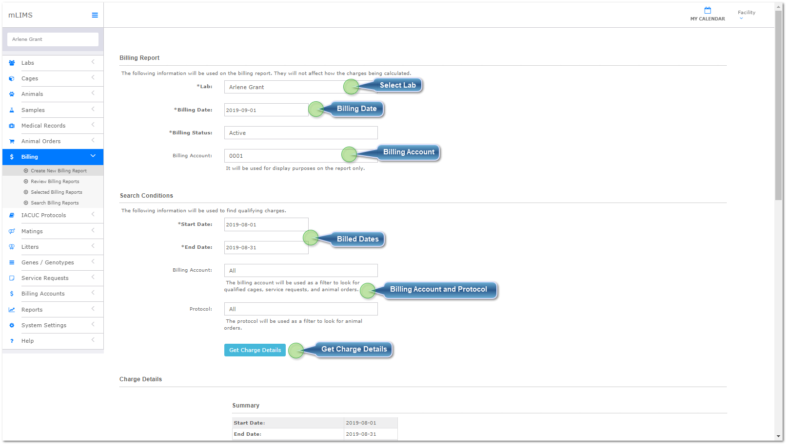 Create Billing Report